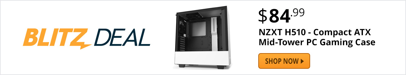 Blitz Deal - NZXT H510 - Compact ATX Mid-Tower PC Gaming Case