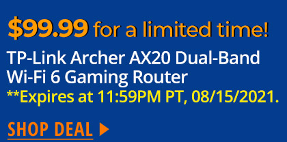TP-Link Archer AX20 Dual-Band Wi-Fi 6 Gaming Router