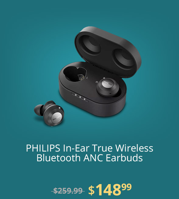 PHILIPS In-Ear True Wireless Bluetooth ANC Earbuds