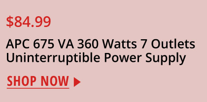 APC 675 VA 360 Watts 7 Outlets Uninterruptible Power Supply