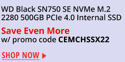 WD Black SN750 SE NVMe M.2 2280 500GB PCIe 4.0 Internal SSD