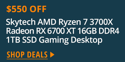 Skytech AMD Ryzen 7 3700X Radeon RX 6700 XT 16GB DDR4 1TB SSD Gaming Desktop 