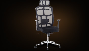 MotionGrey Executive Ergonomic Office Gaming Chair with Mesh Back, Black