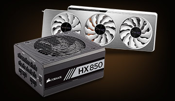 GIGABYTE GeForce RTX 3080 Ti Video Card + CORSAIR 850W 80 PLUS PLATINUM Certified Full Modular Power Supply