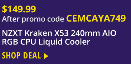 NZXT Kraken X53 240mm AIO RGB CPU Liquid Cooler