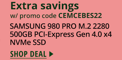 SAMSUNG 980 PRO M.2 2280 500GB PCI-Express Gen 4.0 x4 NVMe SSD