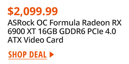 ASRock OC Formula Radeon RX 6900 XT 16GB GDDR6 PCIe 4.0 ATX Video Card