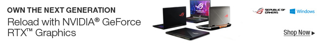 Reload with NVIDIA GeForce RTX Graphics; Shop Now