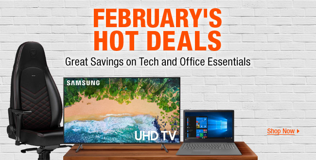 February's Deals - Great Savings on Tech and Office Essentials; Shop Now