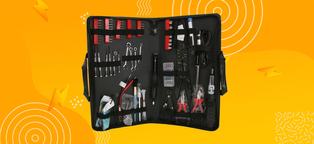 Rosewill Tool Kit Computer Tool Kits for Network & PC Repair Kits with Plier Hex Key Bits ESD Strap Phillips Screwdriver Bits & Socket Sets RTK-045